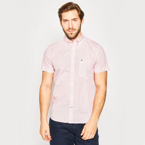 Tommy Hilfiger pánská růžová košile se vzorem - XL (0KP)